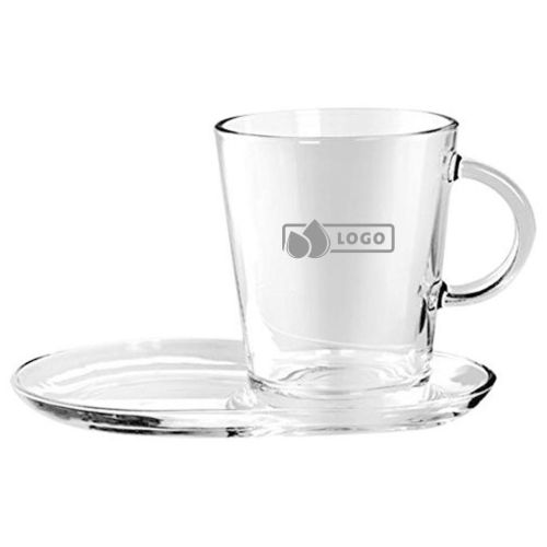 Tribeca Thee 40 cl. SET (schotel BLANCO) graveren